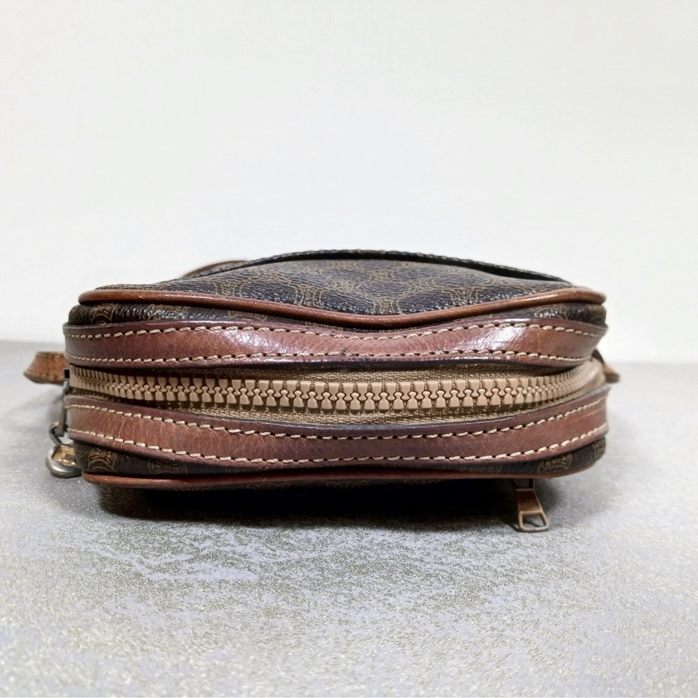 Céline Vintage Macadam Brown Coated Canvas Crossbody – Rare Paris Edition - Picture 10 of 15